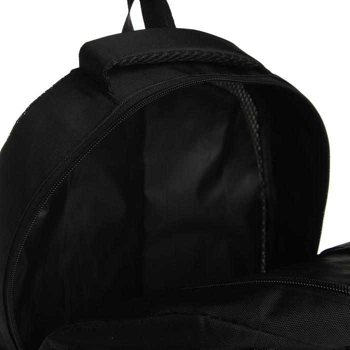 Рюкзак школьный из текстиля на молнии, 5 карманов, цвет чёрный/красный Рюкзак школьный из текстиля на молнии, 5 карманов, цвет чёрный/красный