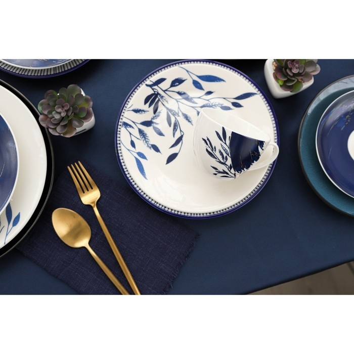 Чайная пара фарфоровая Доляна Ternura, 2 предмета: чашка 250 мл, блюдце d=15 см Чайная пара фарфоровая Доляна Ternura, 2 предмета: чашка 250 мл, блюдце d=15 см