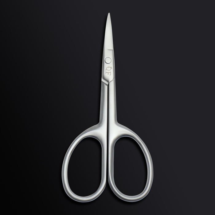 Ножницы маникюрные «Premium satin», узкие, загнутые, матовые, 9,6 см, цвет серебристый Ножницы маникюрные «Premium satin», узкие, загнутые, матовые, 9,6 см, цвет серебристый