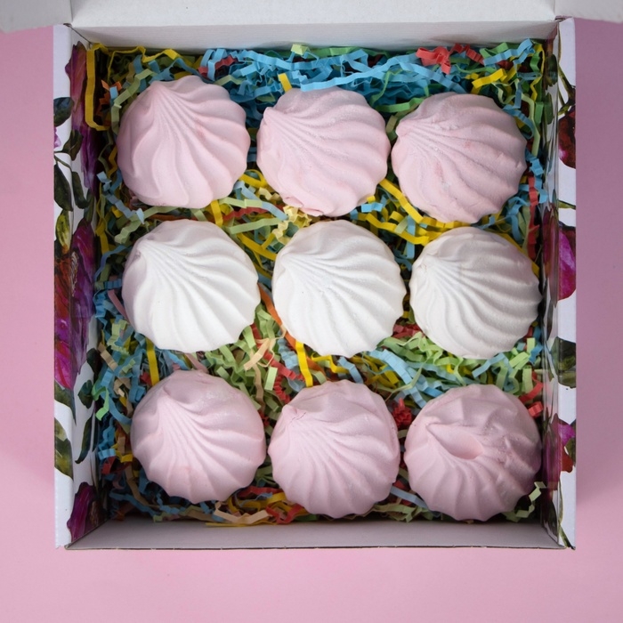 Коробка самосборная, с окном, Коробка самосборная, с окном, "Акварельные цветы", 19 х 19 х 9 см