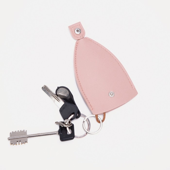 Ключница, длина 11,5 см, кольцо, цвет розовый Ключница, длина 11,5 см, кольцо, цвет розовый