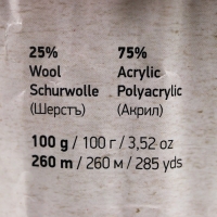 Пряжа "Crazy color" 25% шерсть, 75% акрил 260м/100гр (115)