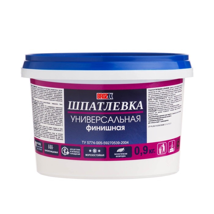 Шпатлёвка финишная универсальная Brozex, 0,8 кг Шпатлёвка финишная универсальная Brozex, 0,8 кг