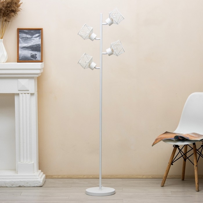 Торшер "Софит" 4хЕ27 40Вт белый 25х25х150см