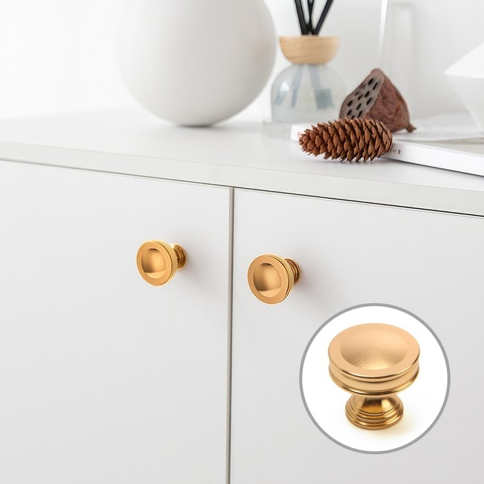 Ручка кнопка CAPPIO PK324, d=30 мм, цвет золото Ручка кнопка CAPPIO PK324, d=30 мм, цвет золото