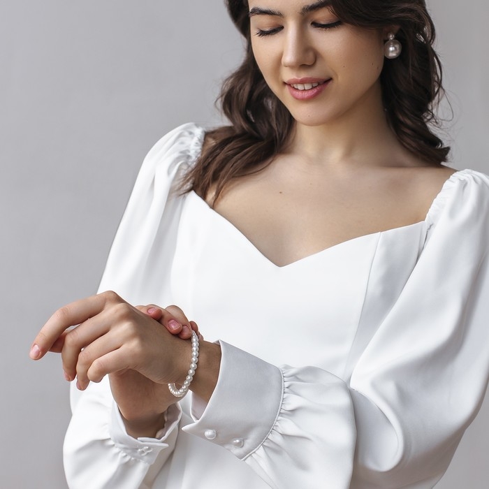 Браслет жемчуг «Невеста» шар №6, цвет молочный, d=5,5 см Браслет жемчуг «Невеста» шар №6, цвет молочный, d=5,5 см