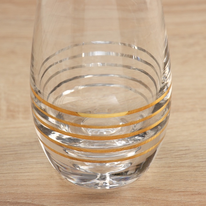 Ваза стекло настольная "Милагрос" полосы классика, d-4см, h-18х8 см, прозрачный
