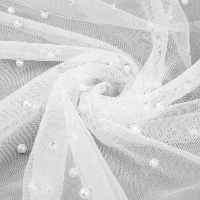 Сетка с бусинами, 150 см, 1 ± 0,2 м, цвет белый Сетка с бусинами, 150 см, 1 ± 0,2 м, цвет белый