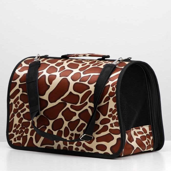 Сумка - переноска для животных  Сумка - переноска для животных "Жираф", размер M, 40 х 21 х 27 см