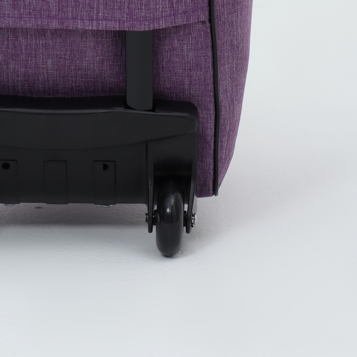 Сумка дорожная на колёсах, наружный карман, цвет фиолетовый Сумка дорожная на колёсах, наружный карман, цвет фиолетовый