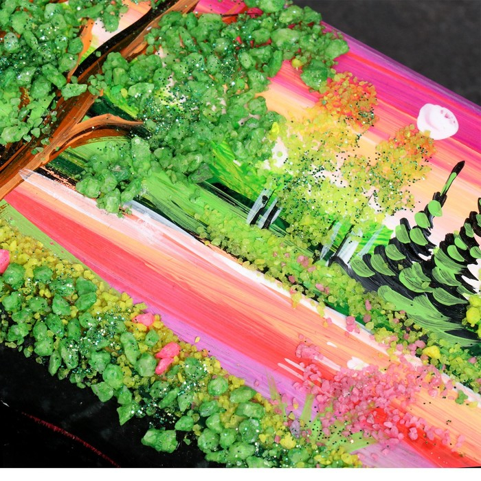 Ларец Ларец "Лето", 17х7х6, каменная крошка, змеевик