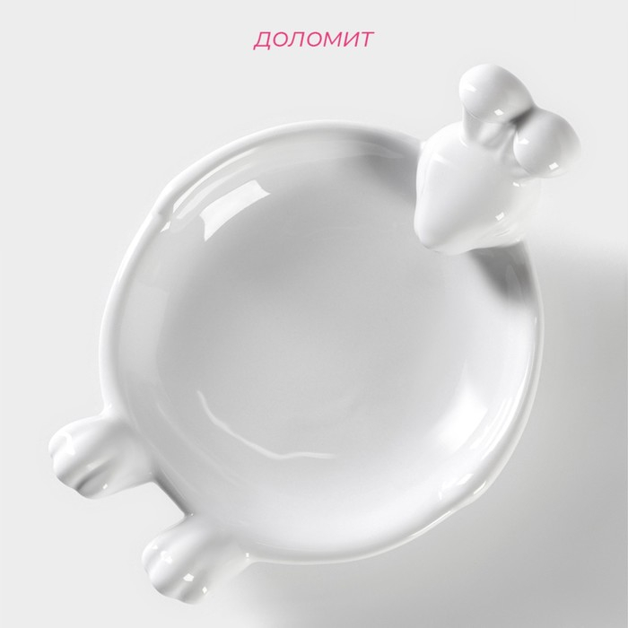 Блюдо сервировочное Доляна «Зайка», 21×16×9,5 см, цвет белый Блюдо сервировочное Доляна «Зайка», 21×16×9,5 см, цвет белый