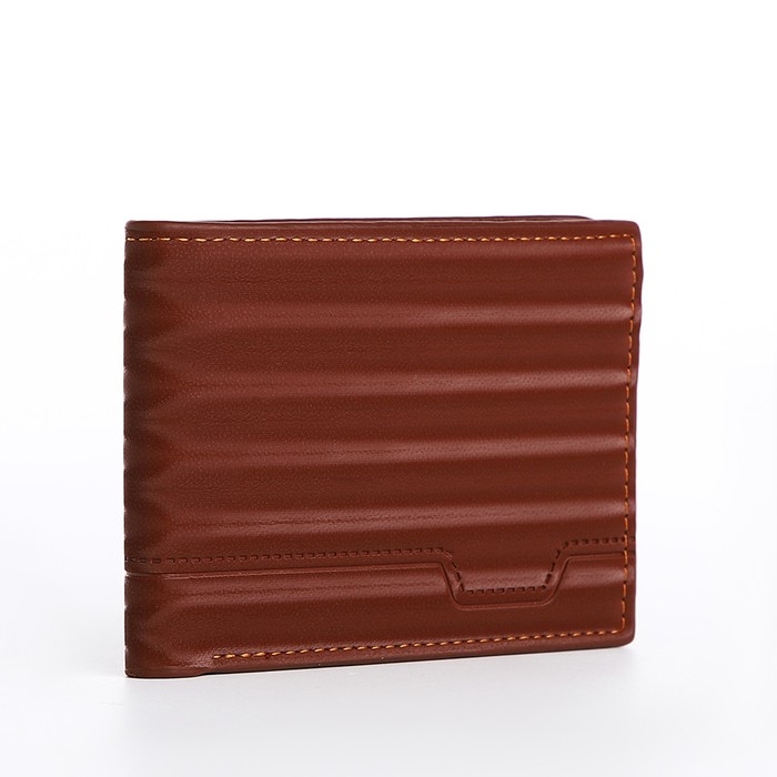 Портмоне мужское без застёжки, для купюр, для карт, цвет коричневый Портмоне мужское без застёжки, для купюр, для карт, цвет коричневый