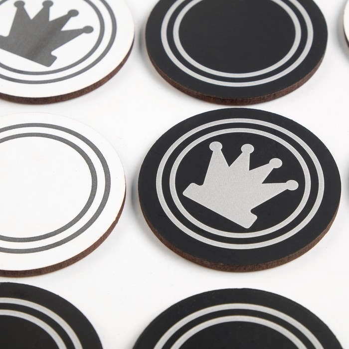 Фигуры для демонстрационных шашек  Фигуры для демонстрационных шашек "Время игры", 34 шт, d-5.5 см, толщина 4 мм