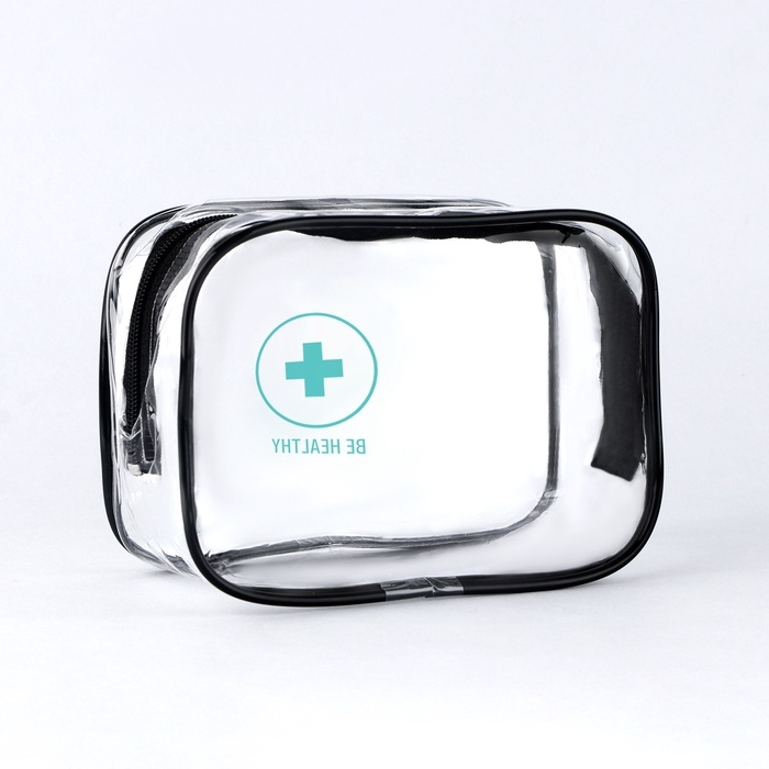 Аптечка дорожная прозрачная  Аптечка дорожная прозрачная "BE HEALTHY", 12*10 см,