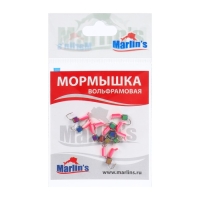 Мормышка вольфрам Marlin's Гвоздекубик, 2 мм, 0.4 г, розовый, фосфор + бензин, 10 шт