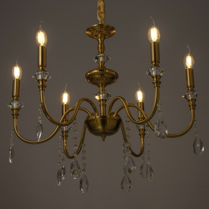 Люстра Люстра "Ланди" 6х40Вт Е14 латунь 60х60х50 см BayerLux