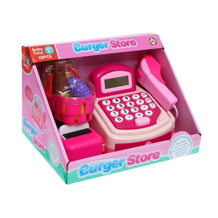 Касса «Крутой магазинчик» со сканером, корзиной и аксессуарами Касса «Крутой магазинчик» со сканером, корзиной и аксессуарами