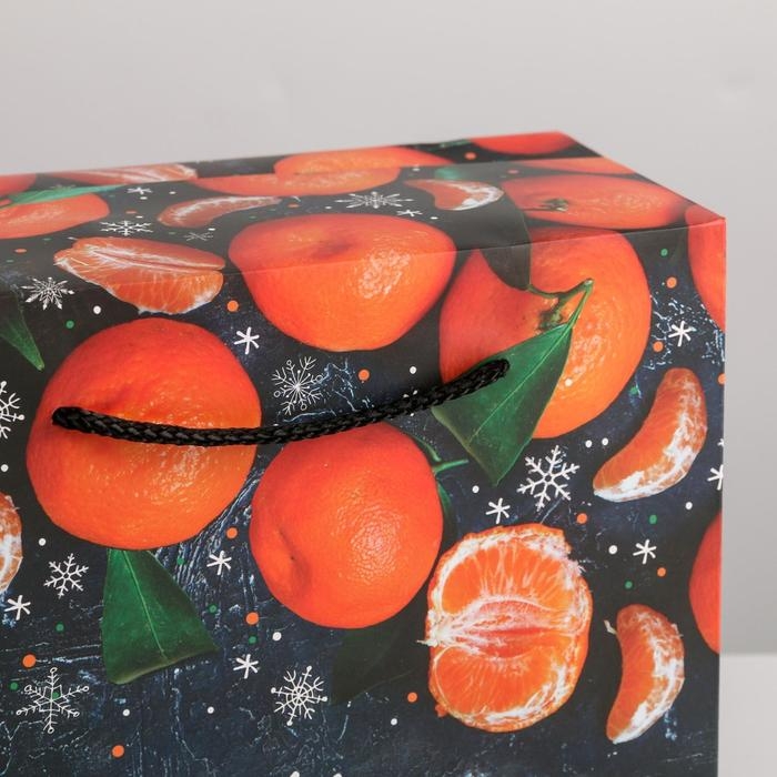 Пакет-коробка «Мандарины», 23 х 18 х 11 см Пакет-коробка «Мандарины», 23 х 18 х 11 см