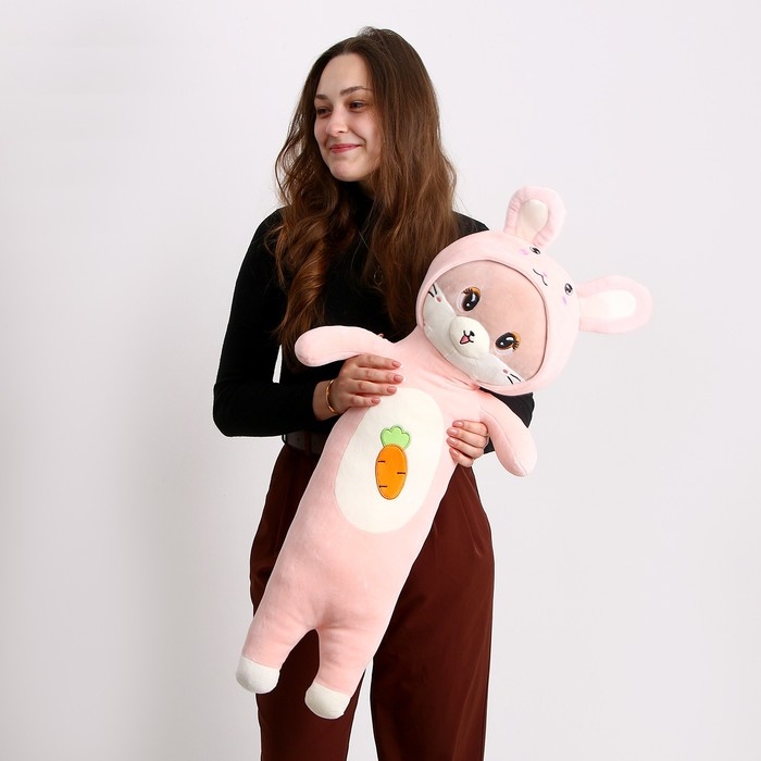 Мягкая игрушка «Котик», в костюме зайки, 90 см