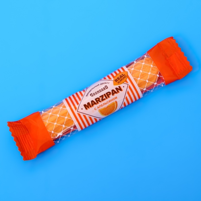 Батончик неглазированный марципановый, апельсин, 40 г Батончик неглазированный марципановый, апельсин, 40 г