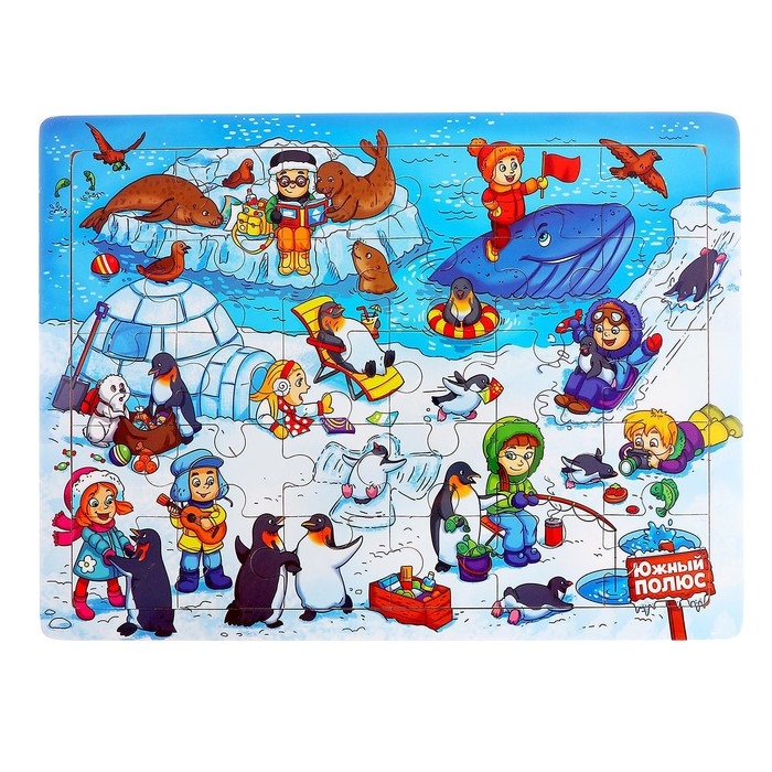 Пазл деревянный «Южный полюс», 30 элементов Пазл деревянный «Южный полюс», 30 элементов