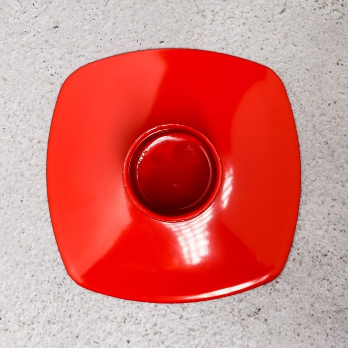 Подсвечник Подсвечник "Квадрат" металл на 1 свечу, 7х3 см, красный