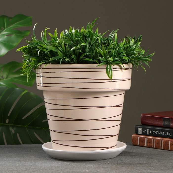 Горшок цветочный Горшок цветочный "Линии" 7 л,