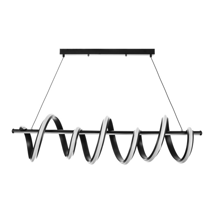 Светильник с ПДУ Светильник с ПДУ "Спираль" LED 120Вт 3000-6000К черный 100х28х27 см