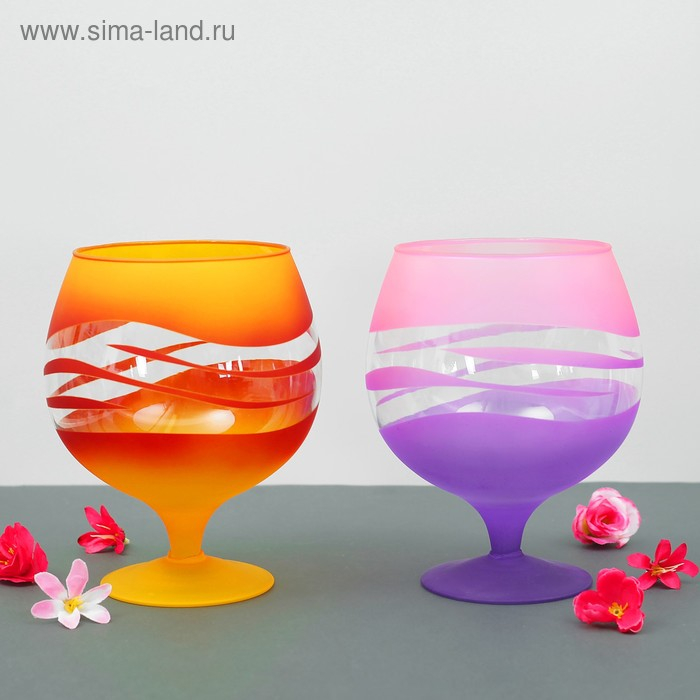 Ваза Ваза "Фентези" бренди бокал на ножке 2 л 20см МИКС