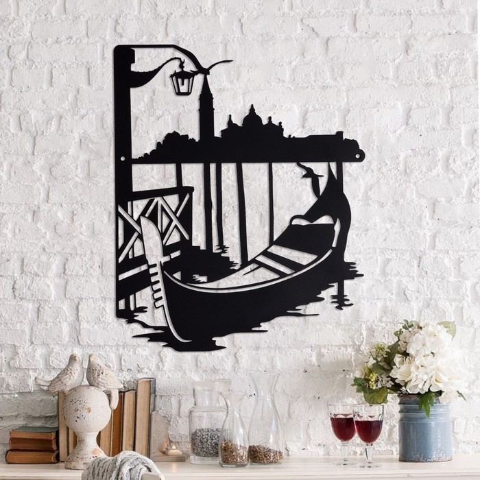 Панно  Панно "Венеция" черная, 32,5х39,8см