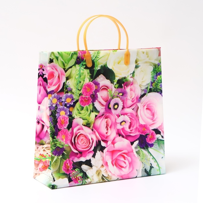 Пакет Пакет "Букет роз", мягкий пластик, 30 x 30 см, 100 мкм
