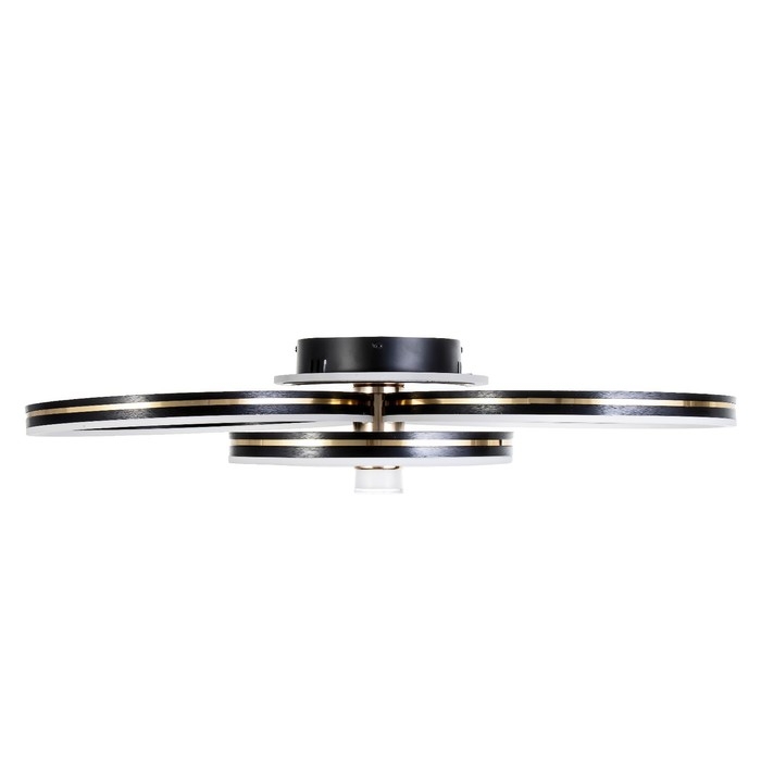 Люстра с ПДУ Люстра с ПДУ "Ментре" LED 142Вт черно-золотой 81х61х16 см BayerLux