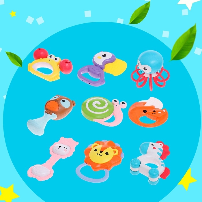 Набор погремушек с прорезывателями «Совушка» Набор погремушек с прорезывателями «Совушка»