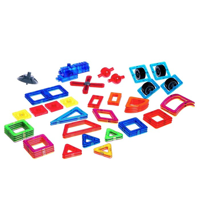 Конструктор магнитный «Цветные магниты», 54 детали Конструктор магнитный «Цветные магниты», 54 детали