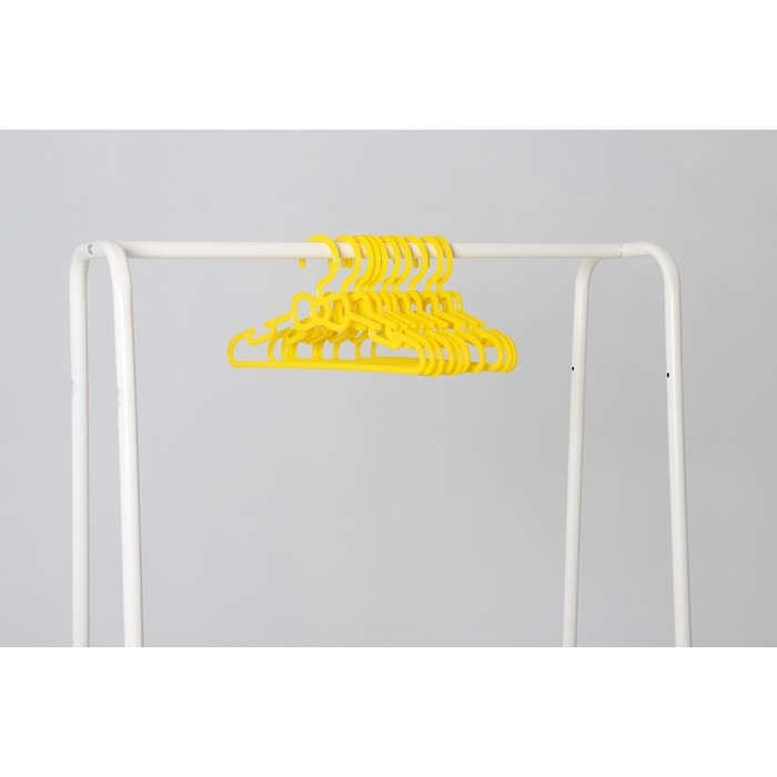 Плечики - вешалки для одежды Доляна, 28,5×0,4×14,5 см, 10 шт, детские, цвет жёлтый Плечики - вешалки для одежды Доляна, 28,5×0,4×14,5 см, 10 шт, детские, цвет жёлтый