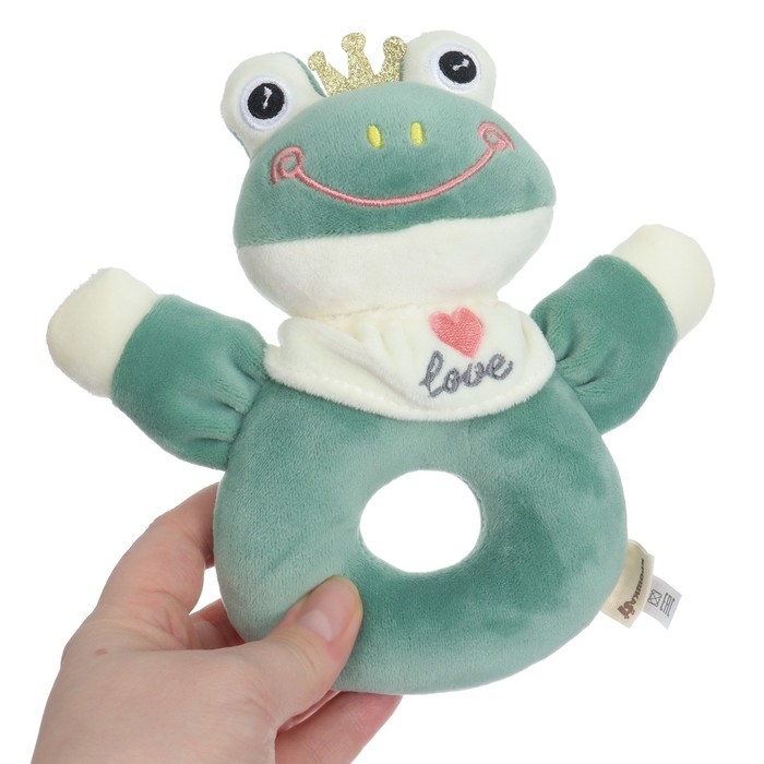 Погремушка мягкая на кольце «Лягушастик», Крошка Я Погремушка мягкая на кольце «Лягушастик», Крошка Я