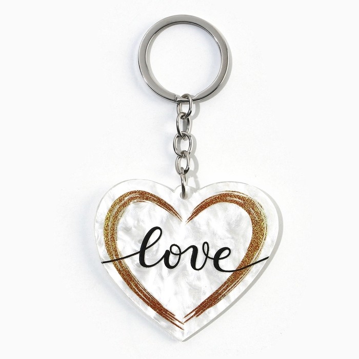 Брелок для ключей акриловый «Love», 5,2 х 6 см