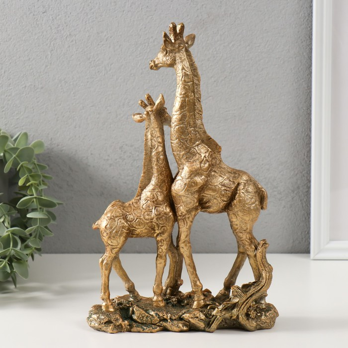 Сувенир полистоун Сувенир полистоун "Жираф с детёнышем" 27х7,5х18 см