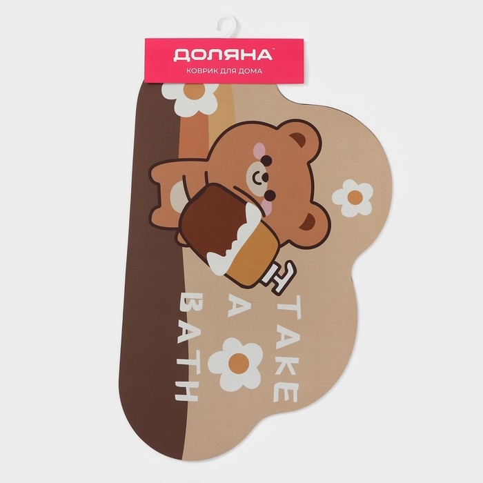 Коврик для дома Доляна Take a Bath, влаговпитывающий, 50&times;80 см
