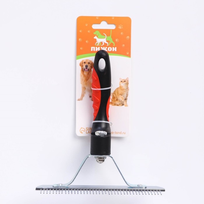 Расчёска перпендикулярная, 16 х 18.5 см, чёрно-красная Расчёска перпендикулярная, 16 х 18.5 см, чёрно-красная