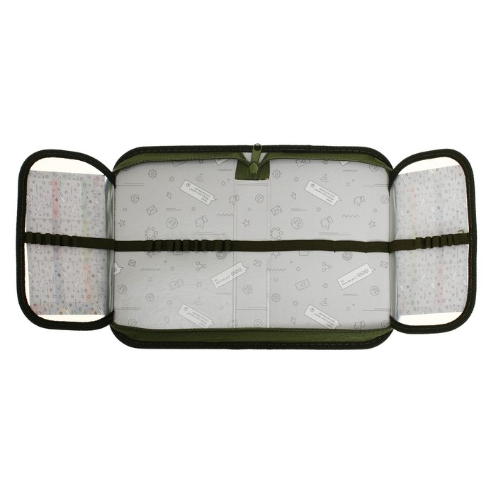 Пенал 1 секция, 130 х 210 х 40 мм, 2 откидные планки, тканевый, Calligrata TOP, Content Пенал 1 секция, 130 х 210 х 40 мм, 2 откидные планки, тканевый, Calligrata TOP, Content "Камуфляж"