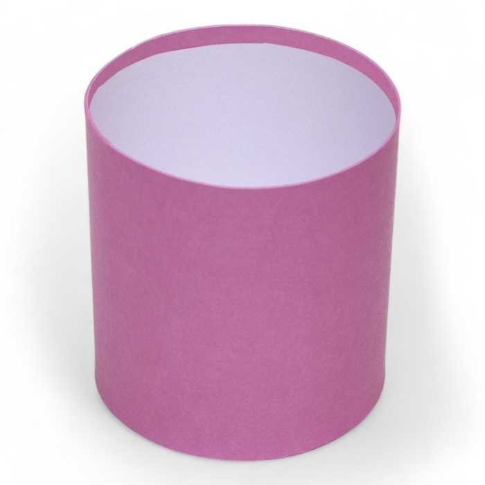 Набор круглых коробок 2в1 , Набор круглых коробок 2в1 ,"Тёмно сиреневый", без крышки, 10 х 10 х10,5 см