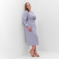 Платье женское MIST, plus-size,  р.58, серо-голубой