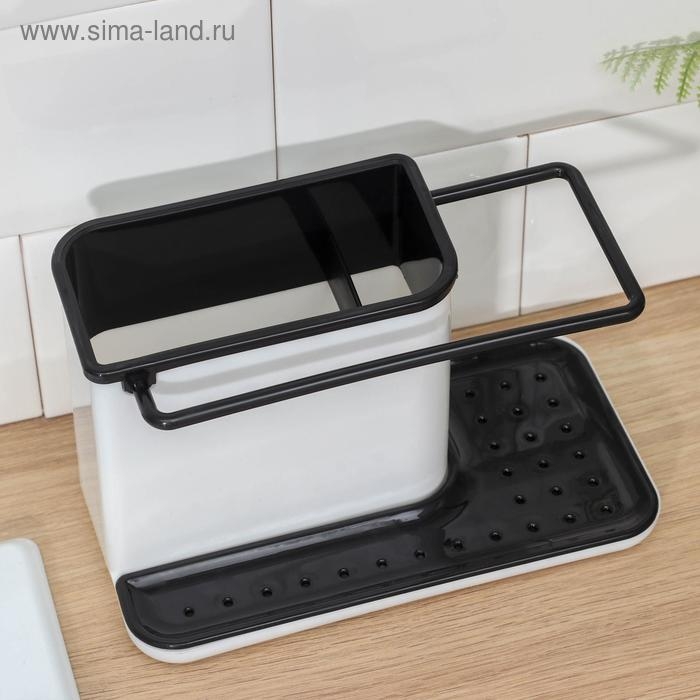 Подставка для ванных и кухонных принадлежностей, 21×11×12 см, цвет МИКС Подставка для ванных и кухонных принадлежностей, 21×11×12 см, цвет МИКС