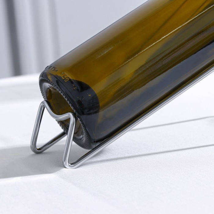 Подставка для бутылок Доляна «Минимал», металл, 18×7,5×8 см, цвет хромированный Подставка для бутылок Доляна «Минимал», металл, 18×7,5×8 см, цвет хромированный