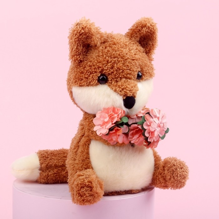 Мягкая игрушка «Лисёнок с цветами» Мягкая игрушка «Лисёнок с цветами»