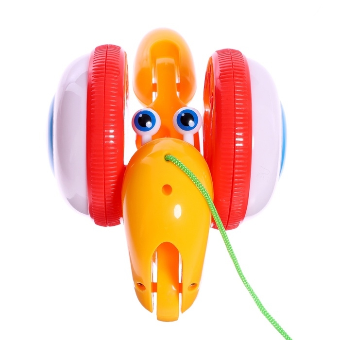 Каталка на верёвочке «Улиточка», световые эффекты, цвета МИКС Каталка на верёвочке «Улиточка», световые эффекты, цвета МИКС