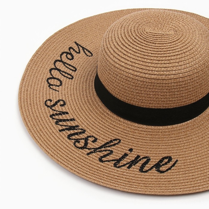Шляпа женская, цвет бежевый, размер 56