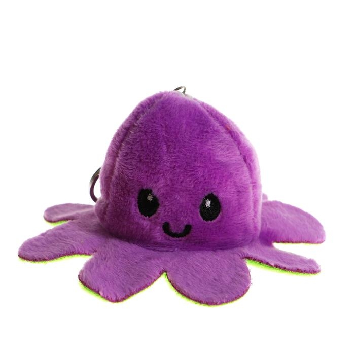 Мягкая игрушка-трансформер &laquo;Осьминог-перевёртыш&raquo;, 7 см, на брелоке, перевёртыш, цвета МИКС
